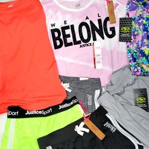 NWT 7 piece Girls Justice size 10/12 +free bonus mini backpack
